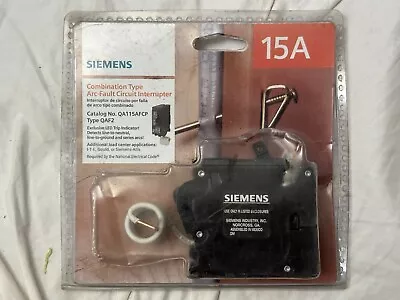 Buy Siemens 15A 1  Arc-Fault Circuit Interrupter QA115AFCP Type QAF2, New • 30$