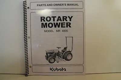Buy Kubota MR 4800 Mower Deck Operator's & Parts Manual - 70721-71114 • 17.95$