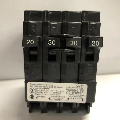 Buy SIEMENS Q22030CT (1)30A 2-Pole (2)20A 1-Pole Quad Circuit Breaker 120/240V NEW • 29.24$