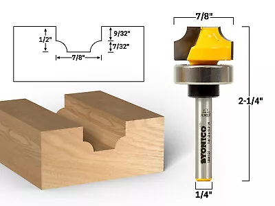 Buy 7/32  Radius Round Over Groove Router Bit - 1/4  Shank - Yonico 13081qt • 18.95$