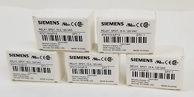 Buy 5 Siemens 3TX7110-5JF13 Relay Plug-In General Purpose 15A 120Vac Coil SPDT NEW • 101.89$