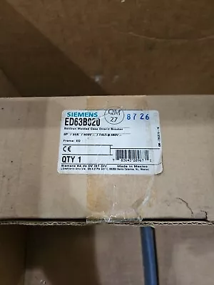 Buy Siemens  ED63B020 Molded Case Circuit Breaker  - NEW With Original Box.  • 149$