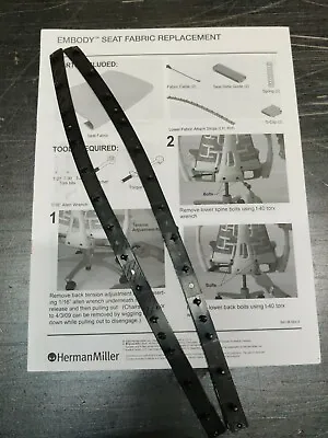 Buy NEW Herman Miller Embody Chair Fabric Attach Strips Seat Replacement Strips • 19.99$