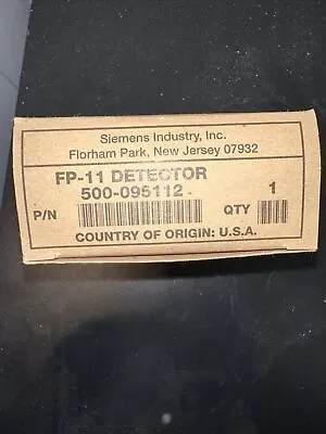 Buy Brand New - Siemens Fp-11 Smoke Detector- 500-095112 • 99.99$