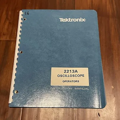 Buy Tektronix 2213A Oscilloscope Operators Manual 070-4734-00 • 24.89$