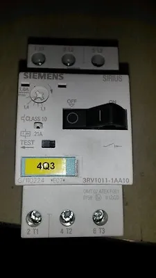 Buy Siemens Sirius 3RV1011-1AA10 Breaker Motor Protector 3R • 30$