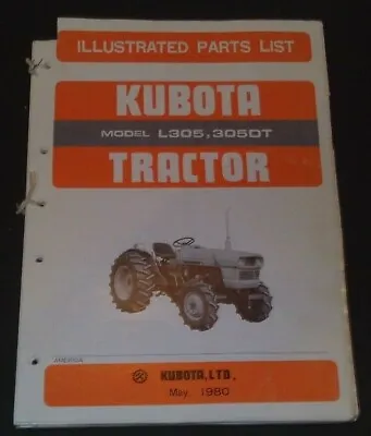 Buy Kubota L305 L305dt Tractor Parts Manual Book Catalog Original Oem  • 29.99$