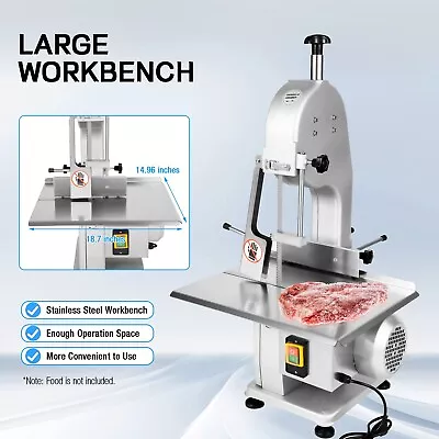 Buy 1500W Electric Commercial Meat Bone Saw Machine Frozen Meat Cutting Band Cutter • 381.90$