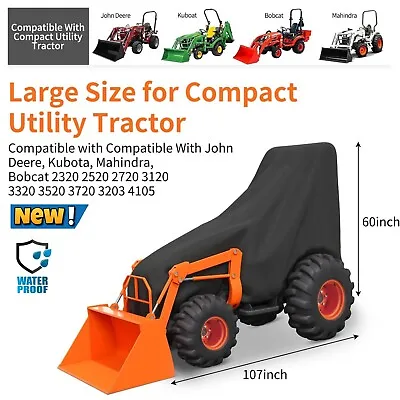 Buy Heavy Duty Tractor Cover Waterproof For John Deere Kubota Bobcat Compact Tractor • 141.60$