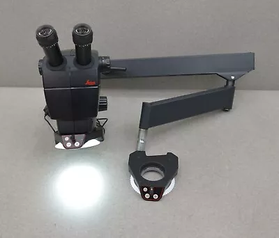 Buy Leica A60 Stereo Microscope On Flex Arm Stand W/ Light Rings LED RL-A60 & MEB123 • 1,995$
