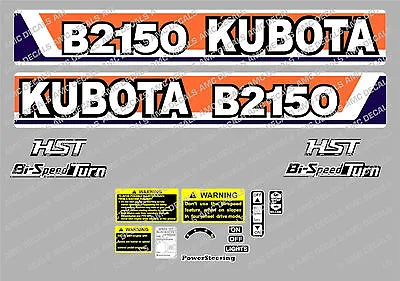 Buy Kubota B2150 Hst Compact Tractor Decal Sticker • 54.56$