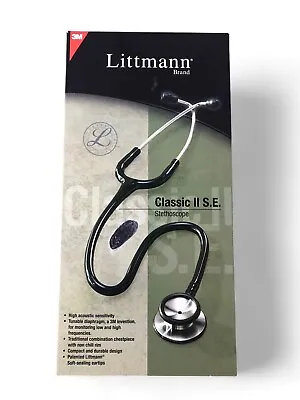 Buy 3M Littmann Brand Classic II S.E. Stethoscope 2201 Black 28  Made In The USA • 49.49$