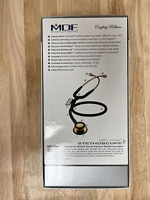 Buy MDF MD One Stainless Steel Stethoscope Adult White Tubing MDF 777 • 40$