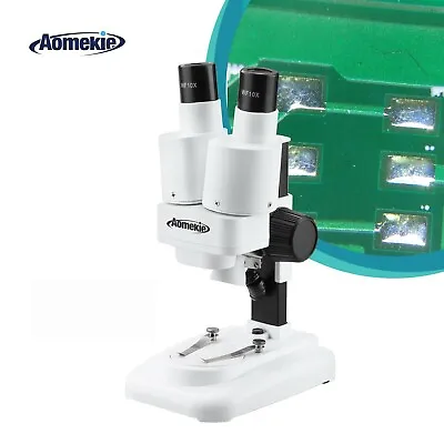 Buy 20X Binocular Stereo Microscope HD Vision For PCB Soldering Phone Repair Tool • 39.84$