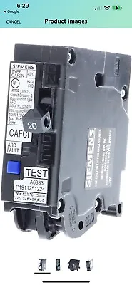 Buy 20 Amp Siemens Arc Fault  QA120AFCN Circuit Breaker • 30$