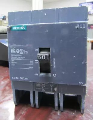 Buy 😃 Siemens Bolt On 60 Amp Circuit Breaker 480 Y / 277 V 3 Pole Bqd360 • 89.09$
