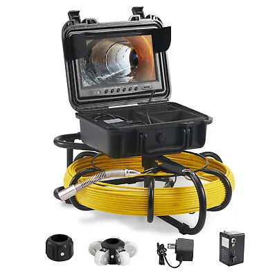 Buy VEVOR 9 Inch 70m/230ft Sewer Camera LCD Monitor HD Drain Pipe Inspection Camera • 559.99$