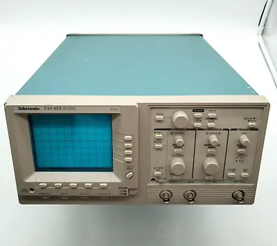 Buy TEKTRONIX TAS 455 TWO-CHANNEL OSCILLOSCOPE 60MHz DAMAGED SCREEN *FOR PARTS* • 94.95$