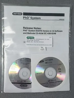 Buy Bio-Rad PhD System EIA/IFA Version 2.1A Software & Methods CD-ROMS - 4260246 • 59.95$