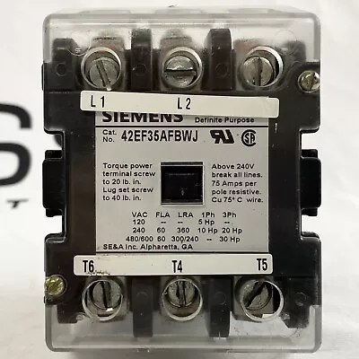Buy Siemens 42EF35AFBWJ 240V 75A USA • 179.99$