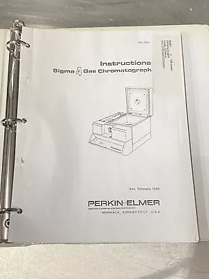 Buy Perkin Elmer PE Sigma 4 Gas Chromatograph - Users Guide / Instructions Manual • 39.99$