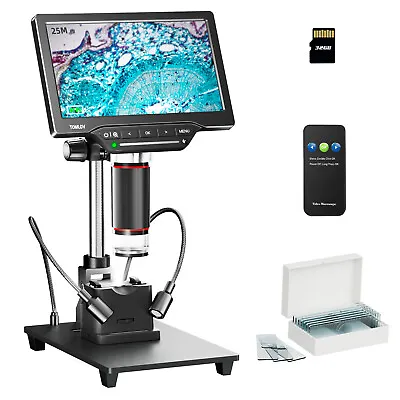 Buy TOMLOV DM201 Max 1300X Digital Microscope 7  Coin Microscope 25MP For PC/TV 32GB • 143.18$