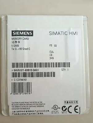 Buy 1PC New Siemens 6AV6671-8XB10-0AX0 SD Card 512MB • 220.12$