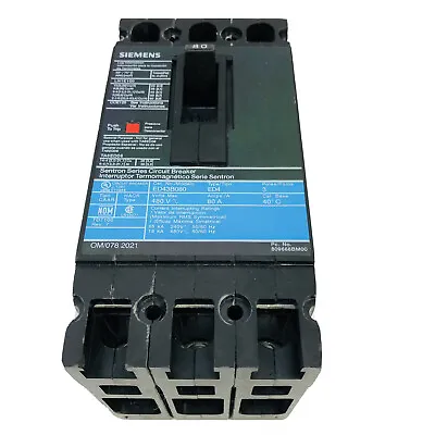 Buy Siemens # Ln1e100 Setron Series Circuit Breaker 80 Amps 3 Pole Interruptor 480 V • 109.99$