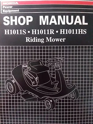 Buy Honda Harmony RER Riding Lawn Mower Tractor H1011 S HS & R Service Repair Manual • 149.95$