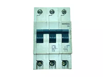 Buy Siemens 5 SQ23 C25 25A 240/415VAC Miniature Circuit Barker MCB Switch 3 Pole • 44.65$
