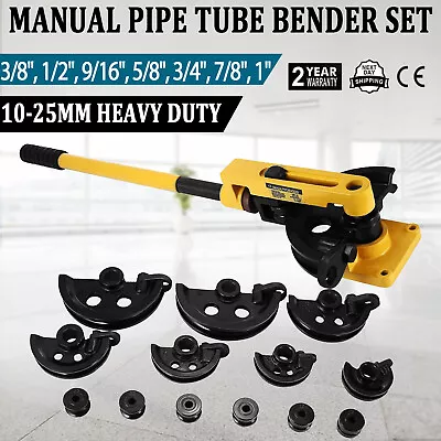 Buy NEW Pipe Bender, Manual Bench Bending Machine 3/8  - 1  Tube Bender Set 7 Dies • 115.90$
