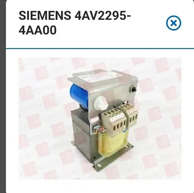 Buy *PREOWNED* Siemens 4AV2295-4AA00 Power Supply 4-6A 50-60Hz 24Vdc/5A + Warranty! • 600$