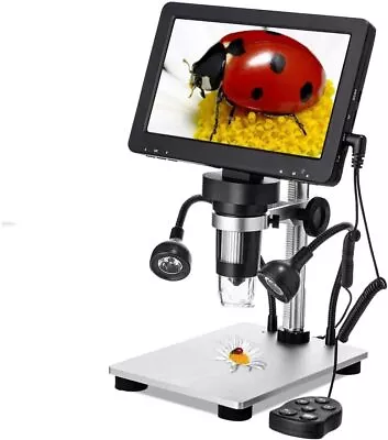 Buy  7  Lcd Microscopio Digital Con Tarjeta Tf De 32 Gb Magnificacion 1200X 1080P... • 98.69$