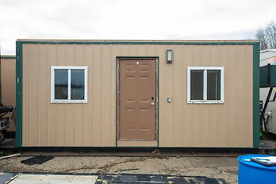 Buy 8'x20' Modular Office Construction Trailer Tiny Home Skidded Security Station • 14,000$
