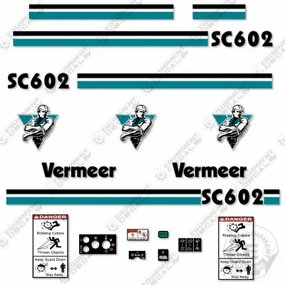 Buy Fits Vermeer SC602 Decal Kit Stump Grinder - 7 YEAR OUTDOOR 3M VINYL! • 174.95$