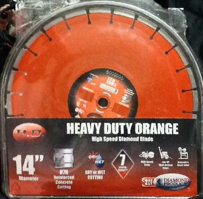Buy Diamond Products Core Cut Concrete Saw Blade 14” Heavy Duty Wet/Dry High Speed • 229.90$