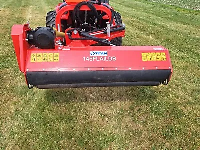 Buy Titan  57  Offset Flail Ditch Bank Mower For Cat 1-2  3 Point 25 HP + Tractors • 3,450$