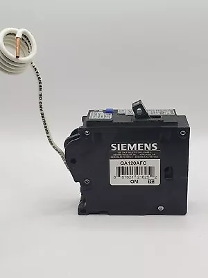 Buy Siemens QA120AFC 1 Pole 20 Amp 120/240V Arc Fault Circuit Breaker • 25$