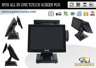 Buy IPOS All In One Touch Screen System 8GB RAM/128GB SSD/WiFI Restaurant/Retail POS • 449$