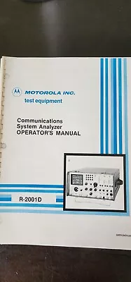 Buy Motorola Service Monitor Operators Manual Copy R-2001D  • 31$