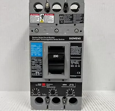 Buy New Takeout Siemens Fxd63b200 3p-200a-600ac *ships Same Day Ups* • 860$