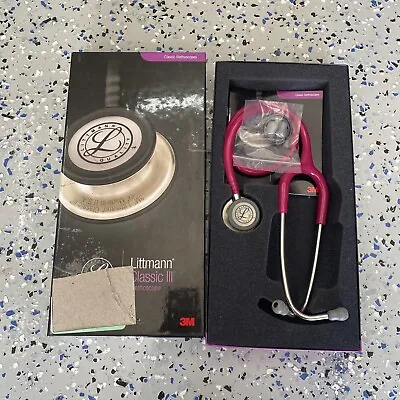 Buy Littmann Classic III Monitoring Stethoscope, Raspberry Tube, 5648 • 119.99$