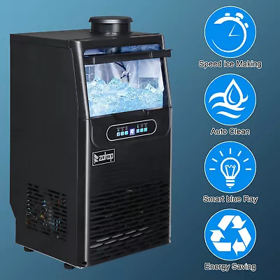 Buy ZOKOP Electric 70 Lbs/24h Commercial Ice Maker Home Restaurant Bar Cube Machine • 177.99$