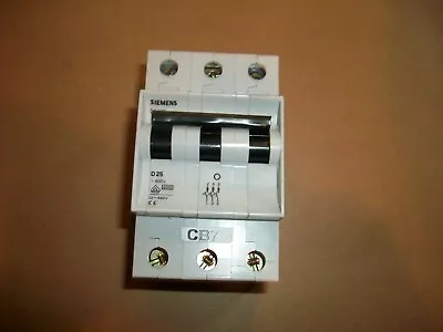 Buy Siemens 5SX23C25 Circuit Breaker 3 Pole 25A 480VAC USED • 35$