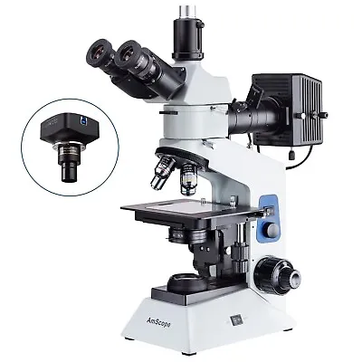 Buy AmScope ME580 Trinocular Metallurgical Compound Microscope 40X-1250X+18MP Camera • 1,459.99$