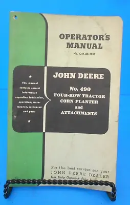Buy John Deere 490 Four-Row Corn Planter And Attachments Operators Manual OM-B2-1050 • 11.25$