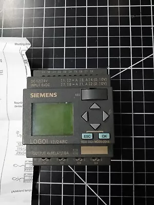 Buy Siemens LOGO 12/24RC 6ED1052-1MD00-0BA6 PLC Logic Module, 81/P, 40/P 24V NIB • 150$
