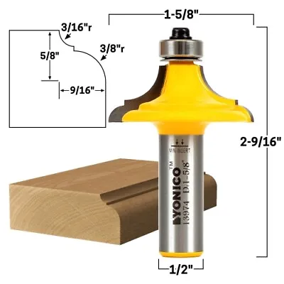 Buy 5/8  Classical Ogee Edge Forming Router Bit - 1/2  Shank - Yonico 13974 • 17.95$
