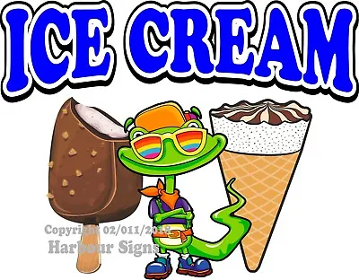 Buy Ice Cream DECAL (CHOOSE YOUR SIZE) Lizard Food Truck Concession Sticker • 15.99$