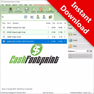 Buy Point Of Sale POS SOFTWARE With Inventory & Customers For Retail - CashFootprint • 299$